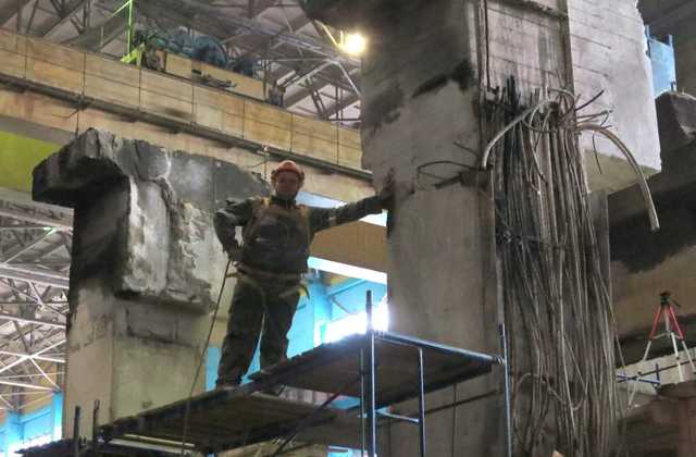 Демонтаж железобетонной конструкции